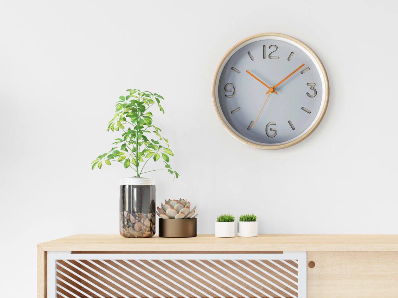Wood Wall Clock Wooden Elegance HYW376